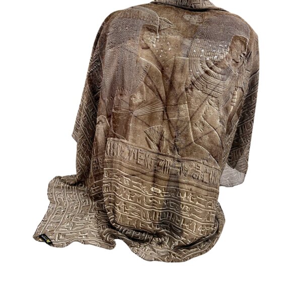McDavid Sheer   Rayon Scarf X-Large 51"x51"  Egyptian /Tomb   Brown   Olive  (26 - Picture 2 of 14
